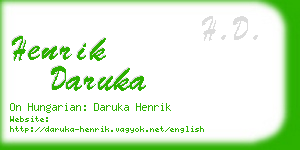 henrik daruka business card